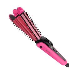 3 в 1 щипцы для завивки прямых волос кукурузное горячее керамическое эмалированное покрытие сухие и влажные электрические бигуди Выпрямитель для волос Инструменты для укладки волос