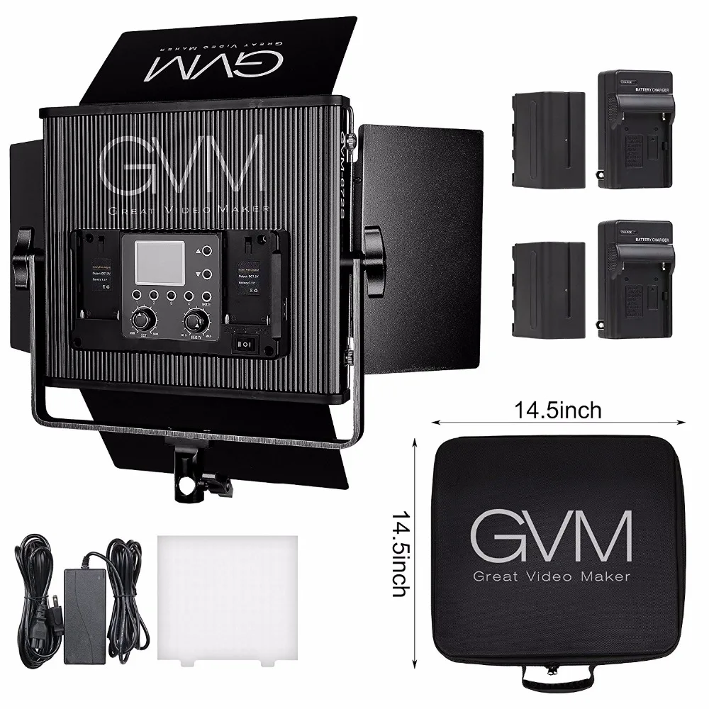 

Professional 672 LED Video Light with Battery Kit CRI97 Bi color LED Camera Light for Video Studio Photography Lighting