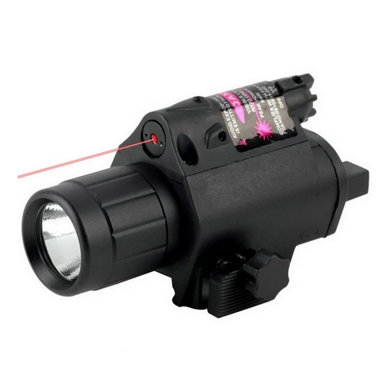 

Mini High Quality Tactical Performance Red Laser Sight And Cree Q5 Led Flashlight Combination For 20mm Rail Mounting