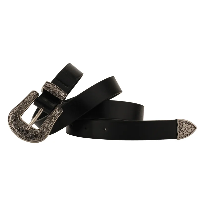 Обтягивающий женский винтажный Резной Металлический Бохо кожаный ремень с одной пряжкой кожаный дизайнерский поясной ремень женский ceinture femme