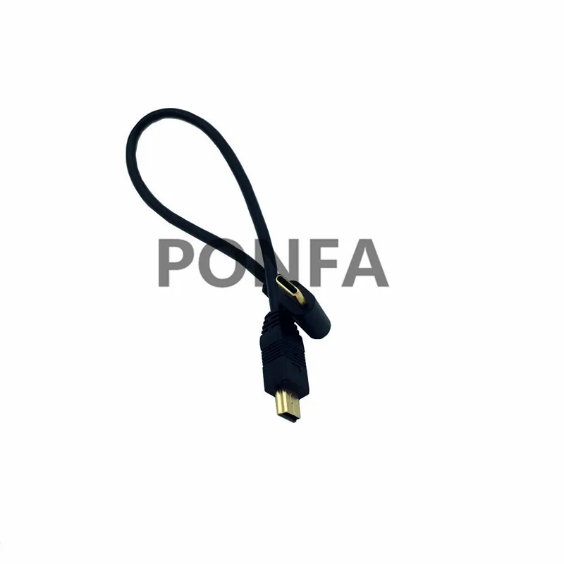 Мини-usb кабель 5 Pin папа-папа USB 3,1 type C к мини-otg кабель для передачи данных адаптер конвертер зарядный кабель длиной 25 см