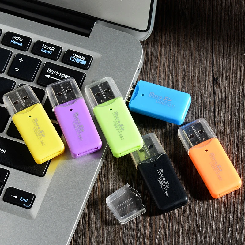 Мини USB 2 0 кард ридер для Micro SD карты TF адаптер Plug and Play цветной выбор планшетных ПК