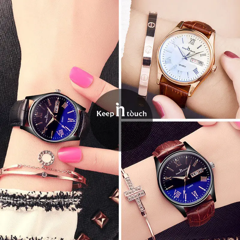 Brand Luxury Men's ladies watch Date Taste Waterproof Ultra Thin Clock  Casual Quartz Watches women watches luminous watch men