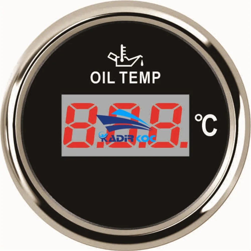 Упаковка из 1 52 мм цифровой датчик температуры масла 50-150degree lcd измеритель температуры масла 361~ 19ohm 9-32VDC с красной подсветкой для автомобиля грузовика