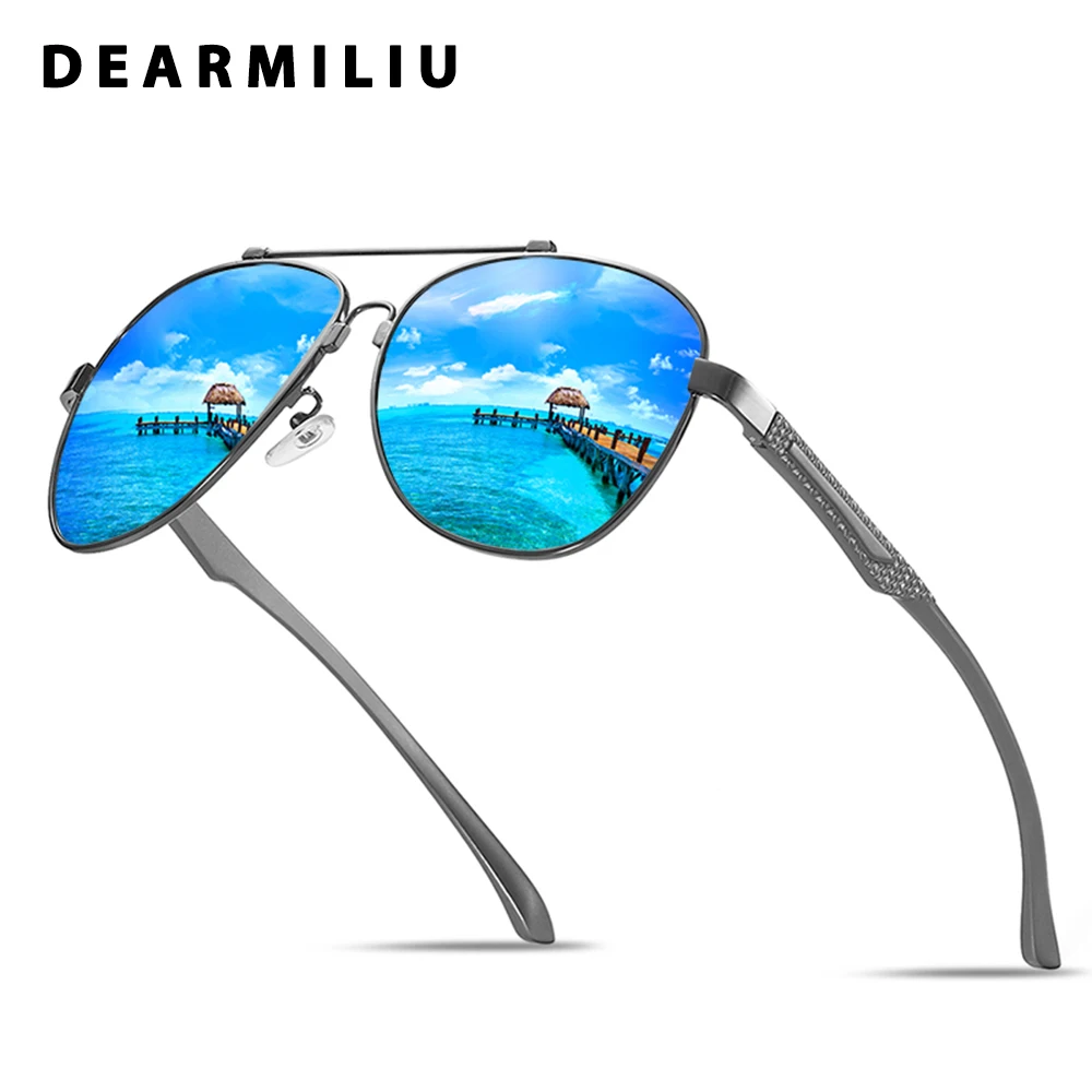 

DEARMILIU 2019 Men's Polarized Sunglasses Women Driving Memory Metal Pilot Ray Sun Glasses Goggle UV400 Gafas De Sol For Men