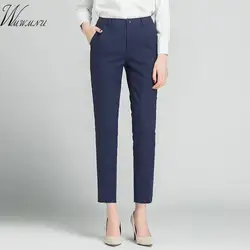 Повседневные Черные и белые узкие брюки плюс размер S-4XL 2019 женские облегающие эластичные брюки Женская рабочая офисная одежда брюки Pantalones