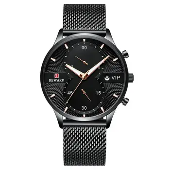 

REWARD Fashion Men Watch Men Automatic Mechanical Black Wristwatch Stainless Steel Male Clock Relogio Masculino Military Gifts