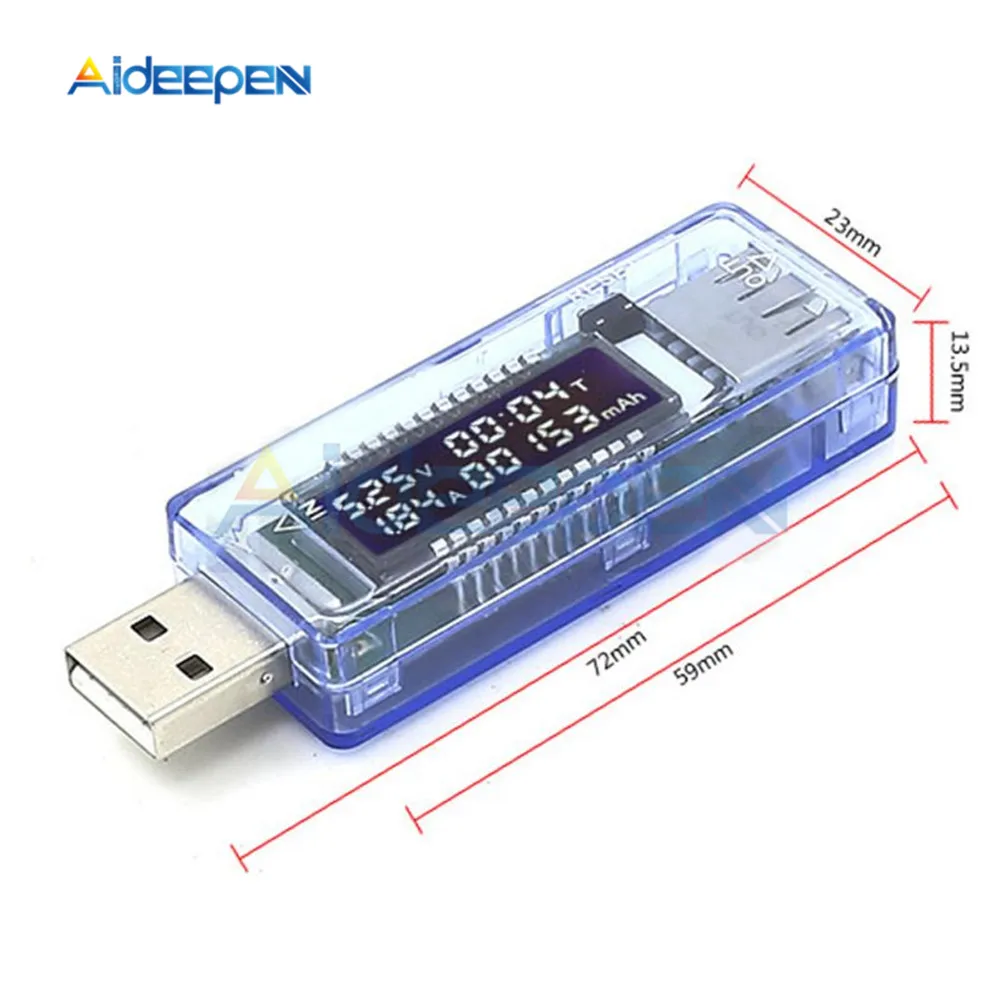 3/4 цифр USB зарядное устройство Доктор цифровой зарядки батареи Вольтметр Амперметр измеритель тока USB детектор умная функция