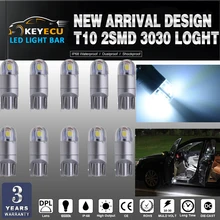 KEYECU 50 194 White LED Light T10 2SMD 3030 Chips font b Car b font font