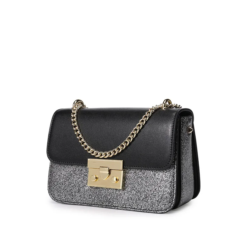 

The same star lady shoulder bag fashion Calfskin women bag lock chain shoulder strap diamond women leather handbags