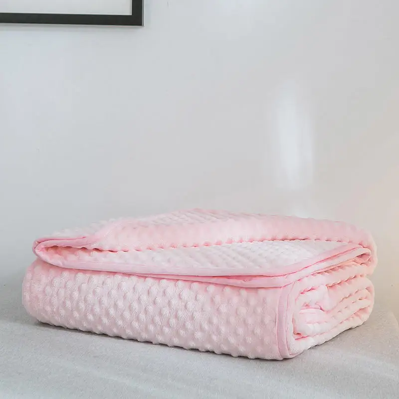 SunnyRain 1 шт толстое Флисовое одеяло с тиснением для кровати розовое одеяло s