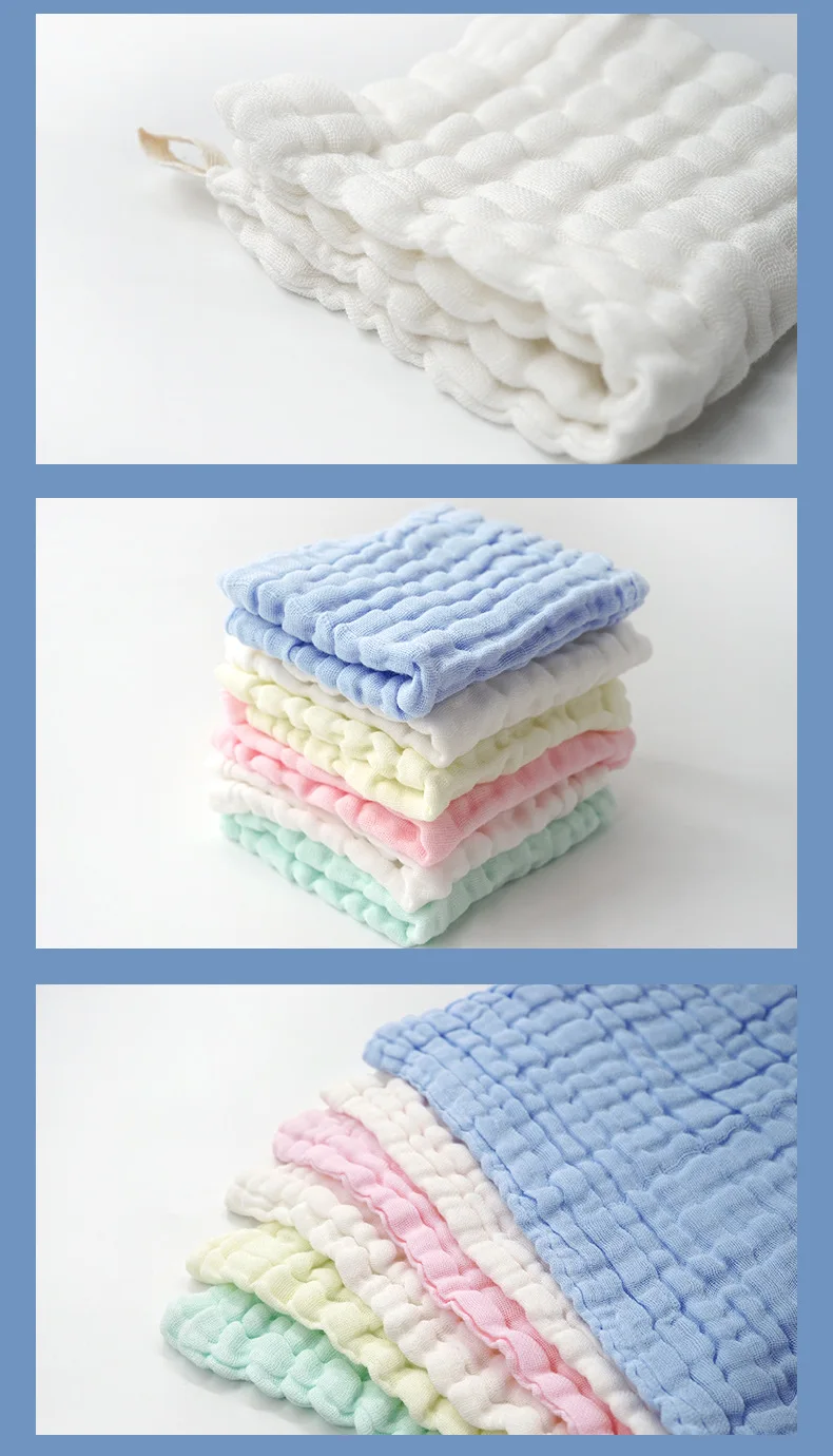  Orangemom 6 pieces / pack baby little bath towel 28*28cm wash bath accessories 100% cotton Gauze Sl