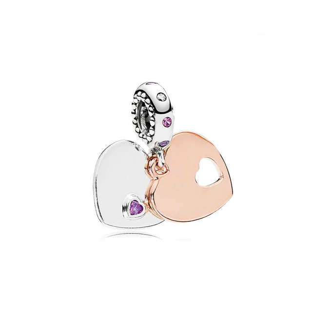 

SIENTO 100% 925 Sterling Silver 1:1 787235CFP Part of My Heart Hanging Charm Original Women Fashion Jewelry Free Shipping