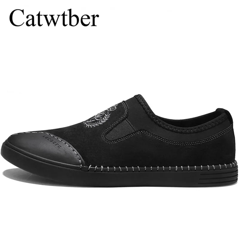Catwtber Men's 캐주얼 lace 업 가 겨울 Shoes 염려 없는 퀄리티 Hot Sale 빈티지 가죽 패션 츠