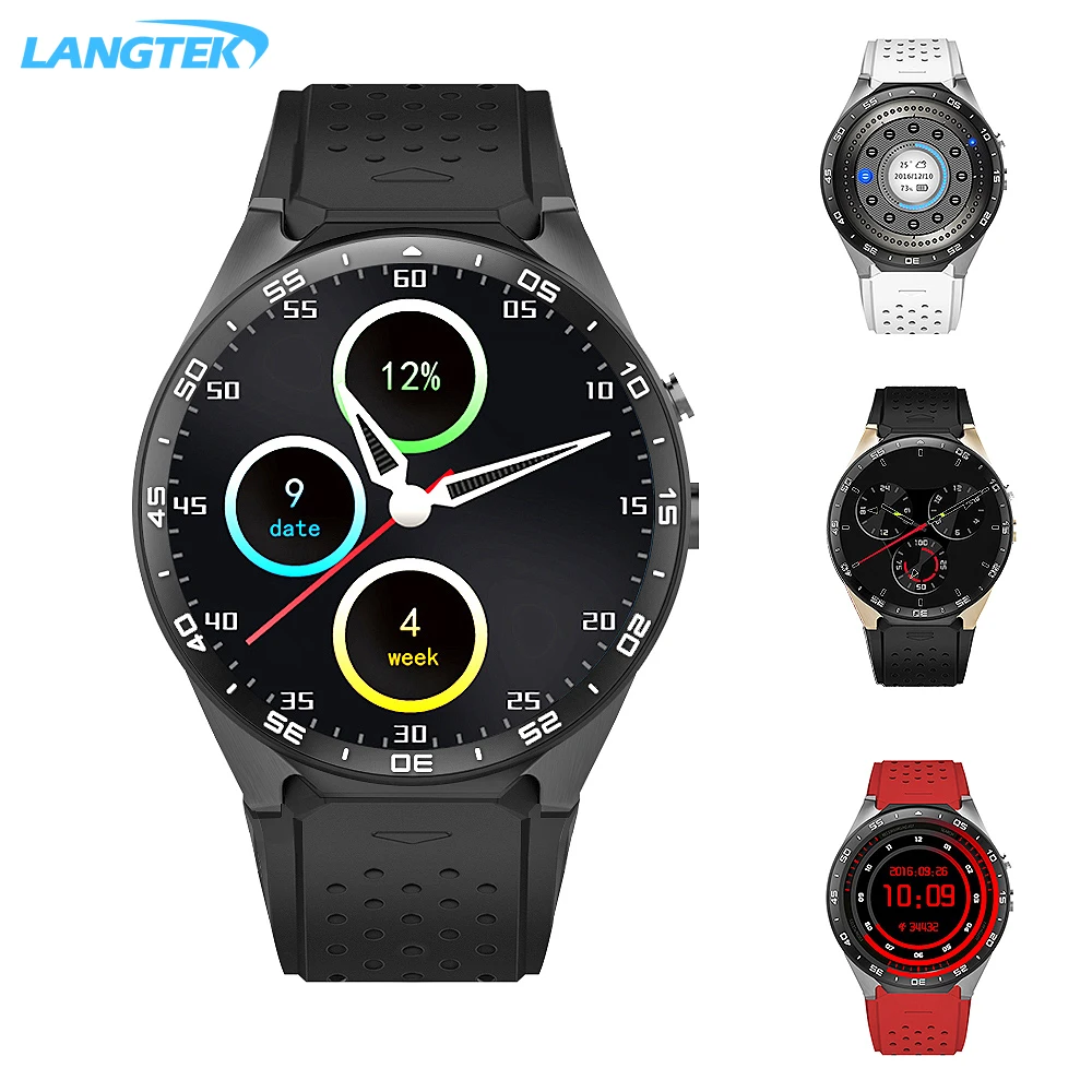 LANGTEK KW88 3G Wi-Fi gps bluetooth Смарт часы Android 5,1 1,39 дюймов 2.0MP камера smartwatch для iphone huawei телефон