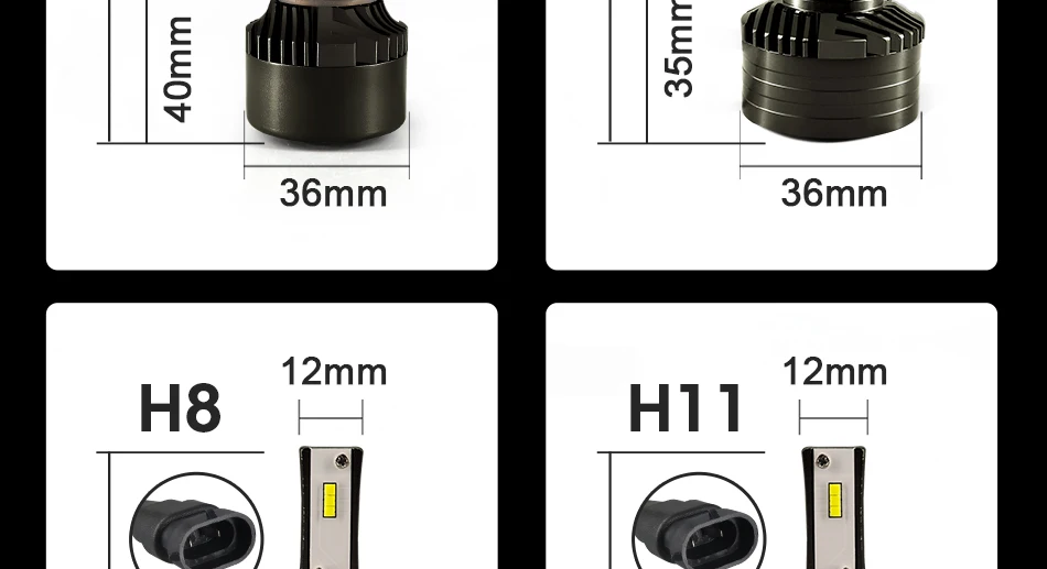 f4_18 H4 Car LED Headlight Bulbs 72W 8000LM H7 LED H11 Auto LED H1 Headlamp 9005 9006 Car Lights Automobile Headlamp 6500K 12V