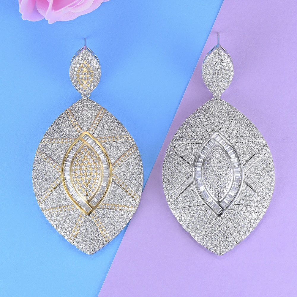 

missvikki 2019 Noble Geometric Statement Earring Metal Earing Hanging Fashion Jewelry Trend for Women Actor Dancer Performance
