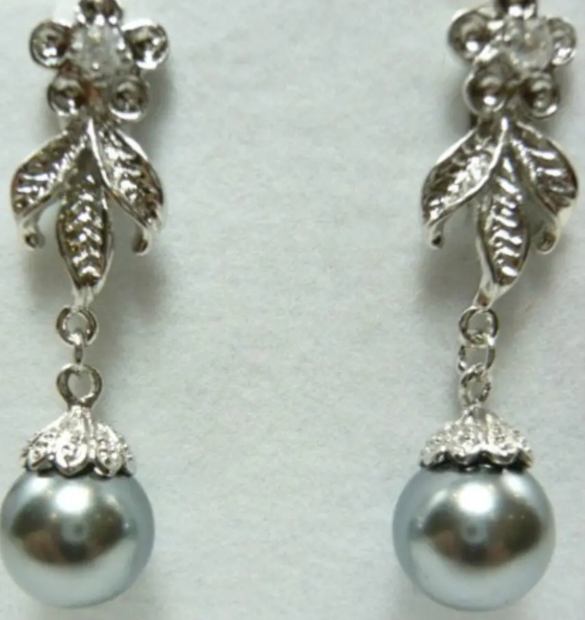 12 мм серое жемчужное золото серьги в форме рыбы | Украшения и аксессуары