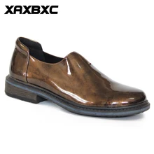XAXBXC Retro British Style font b Leather b font Brogues Oxfords Lower Heels font b Women