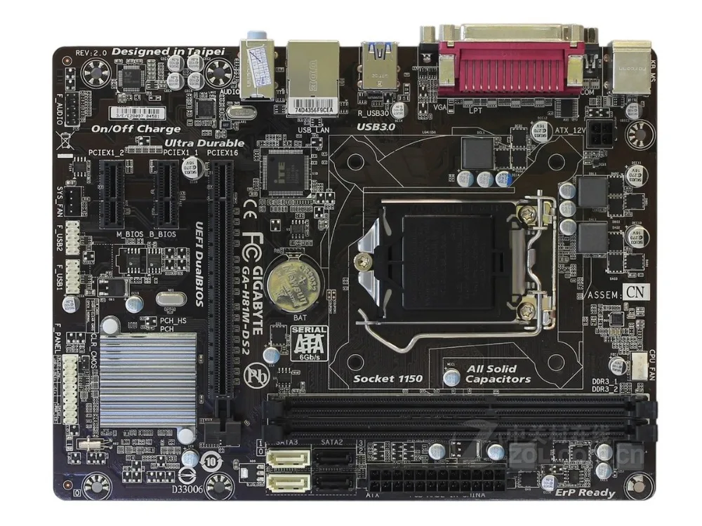 

Gigabyte GA-H81M-DS2 Desktop Motherboard H81M-DS2 H81 LGA 1150 Core i7 i5 i3 DDR3 16G SATA3 USB3.0 VGA Micro-ATX