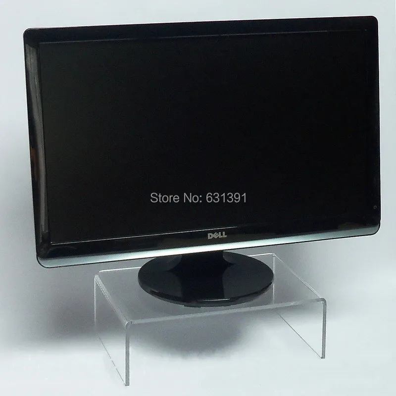 High Quality clear Acrylic Monitor Stand with Keyboard Storage, Holds