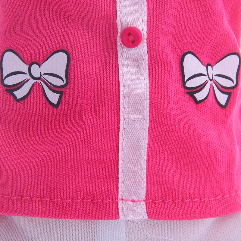 Лучший милый подарок, милая розовая спортивная одежда с галстуком-бабочкой, костюм для куклы, вечерние аксессуары