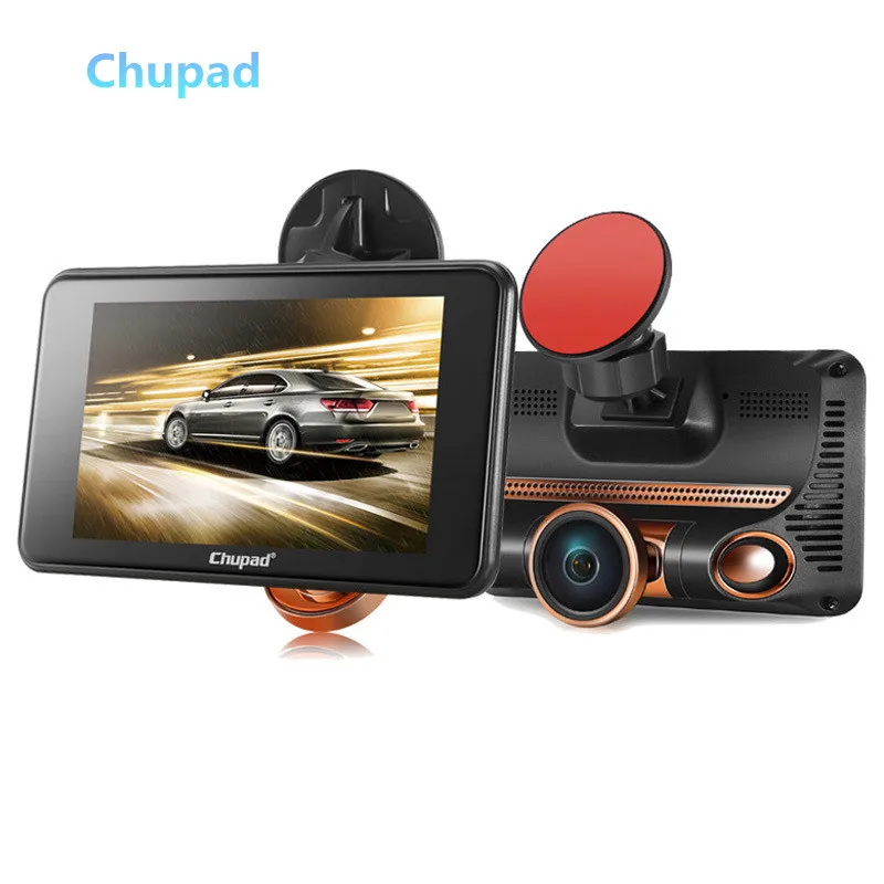 

Chupad D520 Car DVR Camera Dash Cam G-sensor Ambarella 360 degree FHD 1080P 4 Inch IPS Touch Screen Car Driving Video Recorder