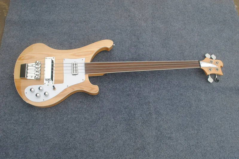 2018 новая + завод 4 Строка rickenback 4003 fireglo Электрический бас-натуральное дерево fretless
