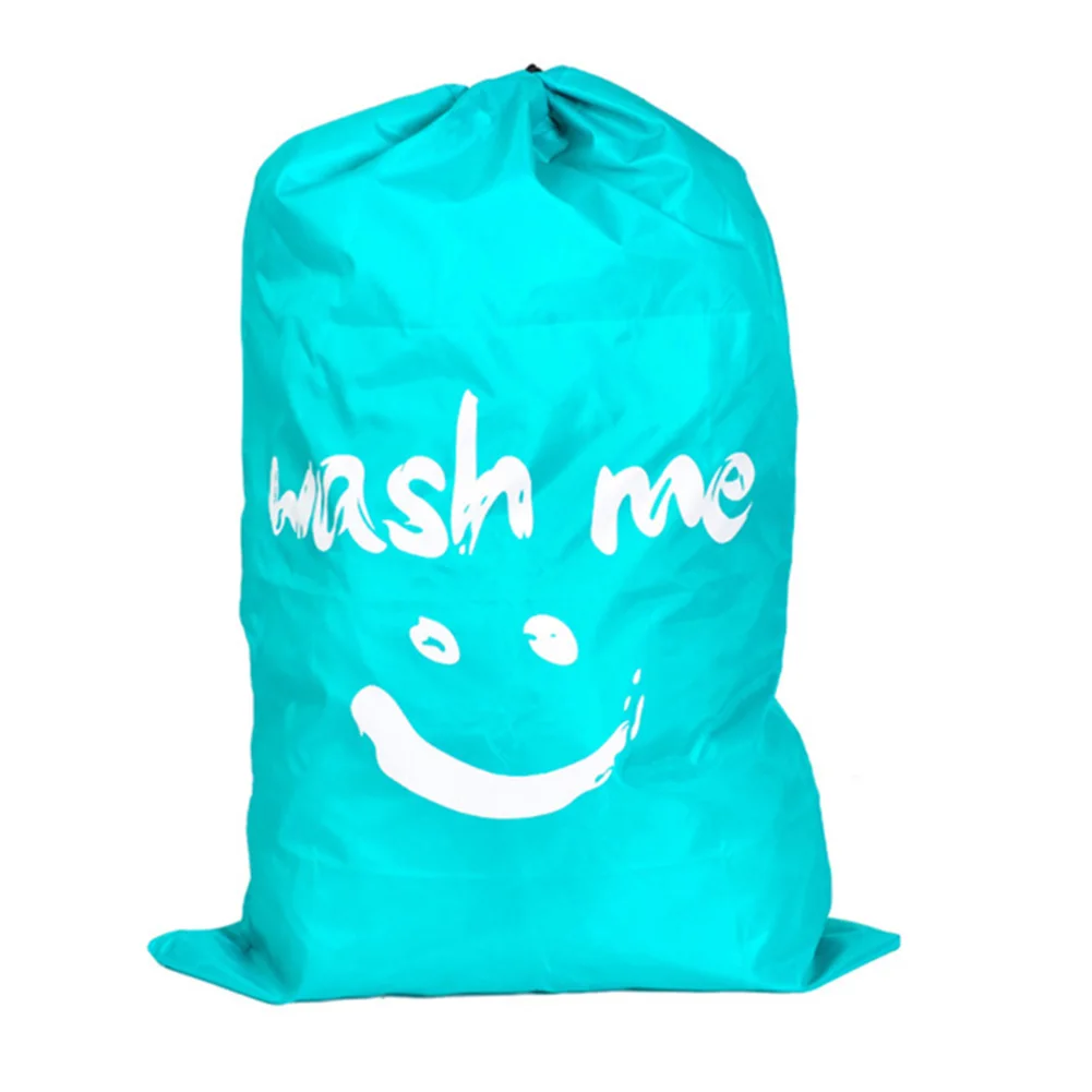 

Drawstring Laundry Bag Nylon Foldable Hamper Portable Storage Large Capacity Basket Dorms Organizer Home Pouch Dirty Clothes