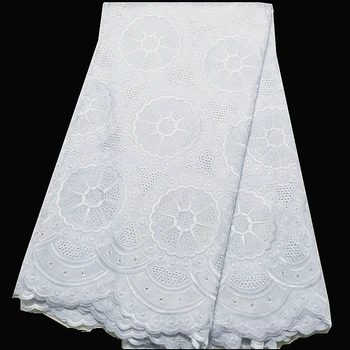 

african lace fabric 2019 high quality swiss voile lace in switzerland 100% cotton lace embroidery with stones for party