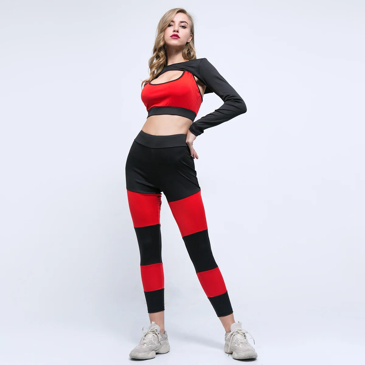 ZerCooCer Casual 3 Piece Set Suit Solid Costumes Tracksuit for Women Sexy Female Sweat Suits Women Patchwork Pants Set ZerCooCer Casual 3 Piece Set Suit Solid Costumes Tracksuit for Women Sexy Female Sweat Suits Women Patchwork Pants Set