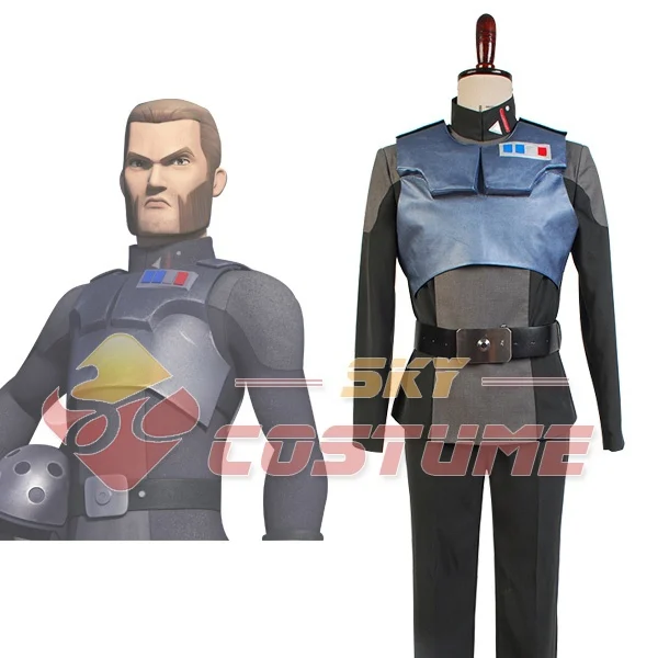 

Cosplay Rebels Agent Kallus Costume Top+Pants+Belt+Gloves+Waistcoat Adult Men Superhero Cosplay Halloween Full Set
