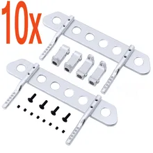 10 компл./лот металлический Алюминий сплав сторону пластины педали для 1/10 осевой SCX10 RC Рок грузовик на гусеничном ходу хип-хоп на Запчасти