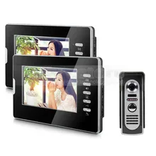 DIYSECUR 600TVL 7″ LCD Video Doorbell Door Phone Intercom System Home Entry Security 1V2