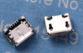

300pcs/lot Micro usb connector dip 6.4 female connector charging port B type