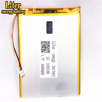 

plug 1.0-4P PC 3.7 V 3493100 3595100 6000mah Rechargeable lipo battery solar li ion polymer lithium battery with PCM