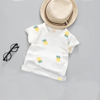 

Kids T Shirts For Girls 2019 Summer Cartoon Print Short Sleeve Top Tees Baby Cotton Tshirts Boys Girls Boys T Shirts