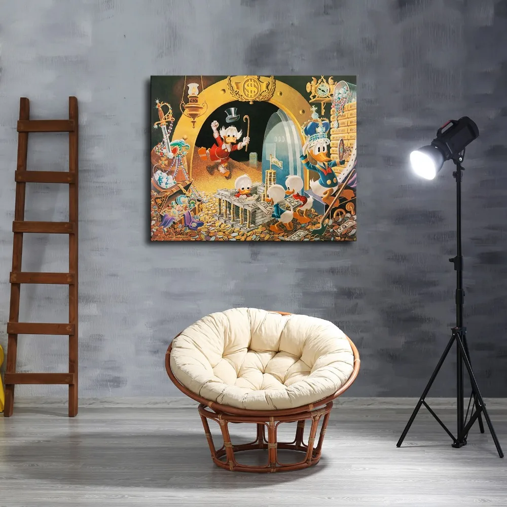 A3226 Скрудж макдак Дональд Дак мультфильм животных. HD Печать на холсте домашнее