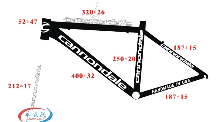 Autocollant d/écoratif de v/élo Ensemble dautocollants de v/élo en Vinyle Cannondale 3 Autocollants Cadre v/élo Autocollants de v/élo