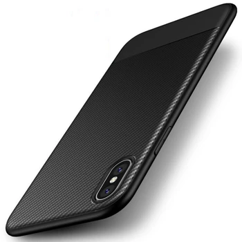 

10pcs/lot Carbon Fiber Case for iphone X XS Max XR iphone 6 6s plus Silicon Soft Cover Case for iphone X iphone 7 plus 8 Cases