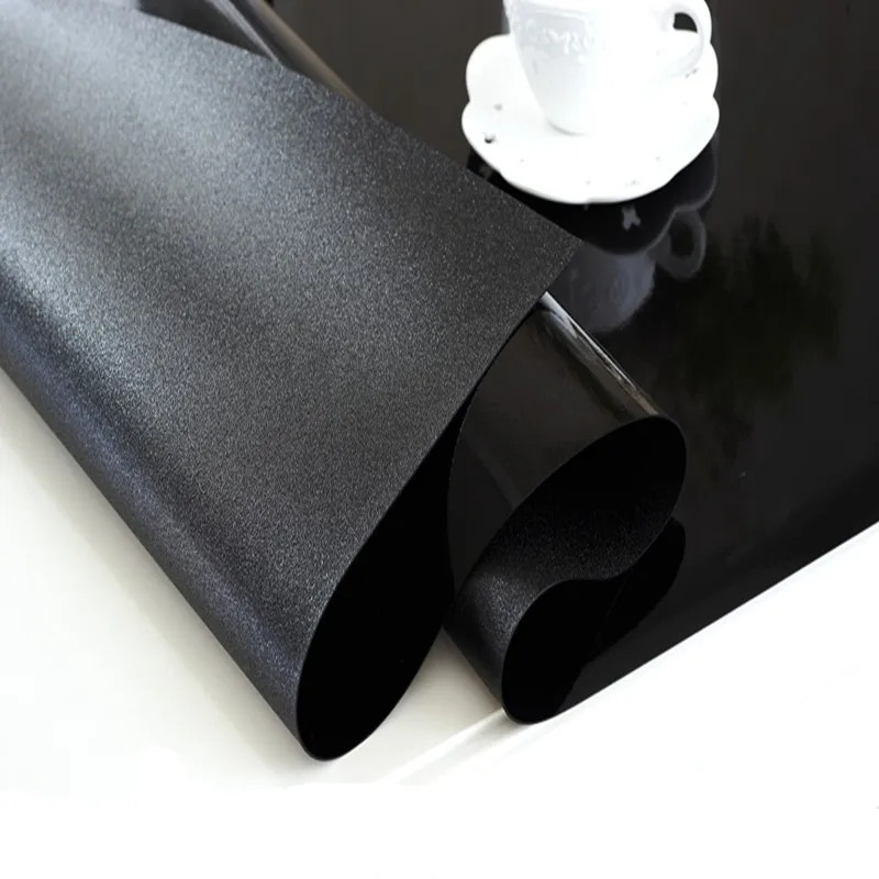 Новая черная ПВХ скатерть D' Водонепроницаемая мягкая стеклянная скатерть одноцветная Водонепроницаемая масляная 1,0 мм матовая скатерть для украшения дома
