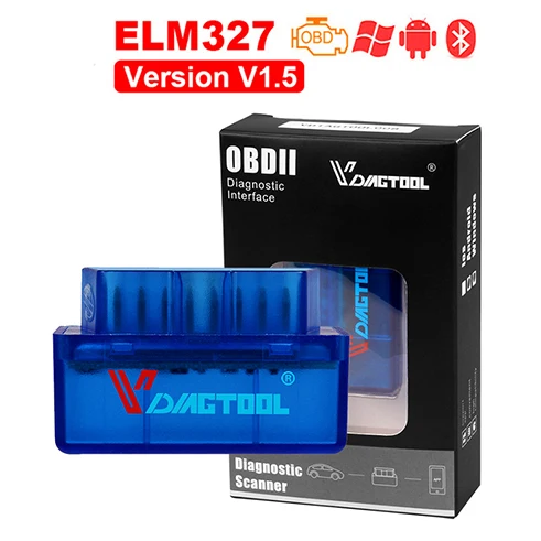 OBD2 ELM327 Bluetooth интерфейс V2.1 V1.5 OBD2 OBD 2 автоматический диагностический инструмент ELM 327 работает на Android Torque/PC v 2,1 адаптер BT - Цвет: v1.5