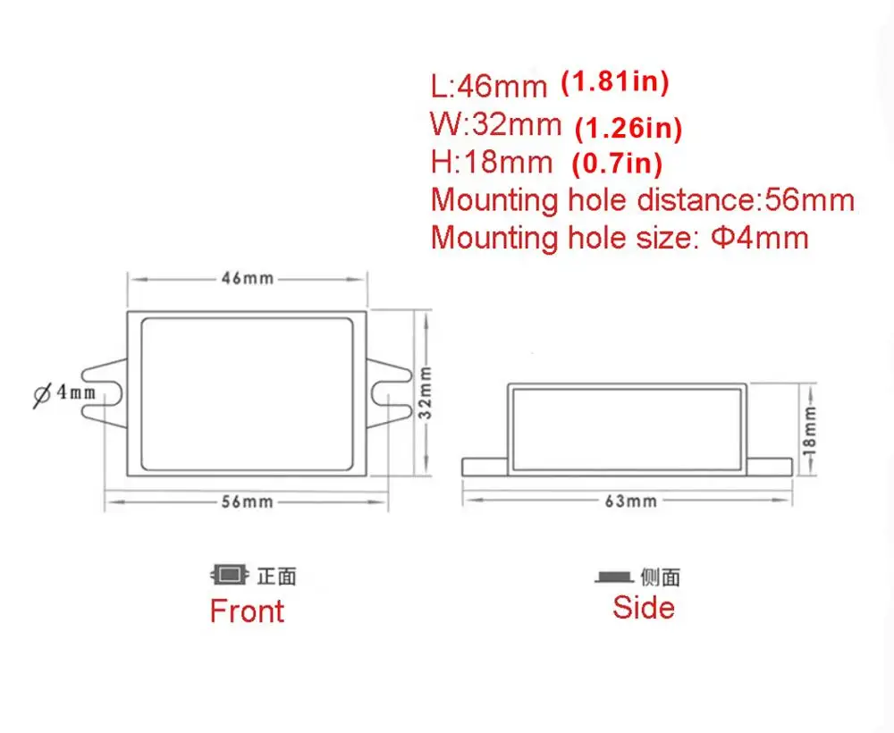 DC 24 V 36 V 48 V(15 V-58 V) до 12 V 2A 24 W DC Модуль преобразователя DC-DC Мощность Напряжение регулятор Водонепроницаемый Step Down модуль