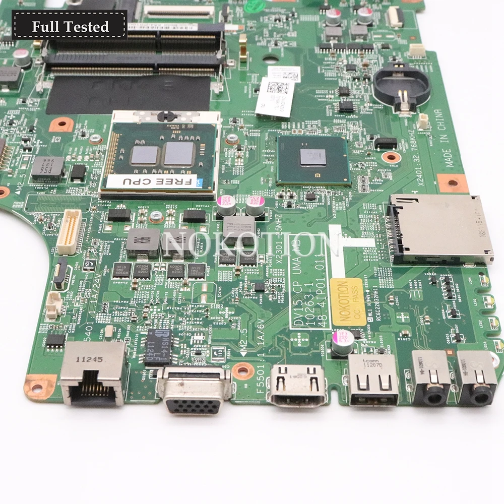 NOKOTION CN-0X6P88 0X6P88 48.4IP01.011 الرئيسي مجلس لديل انسبايرون N5040 اللوحة المحمول HM57 DDR3 شحن وحدة المعالجة المركزية