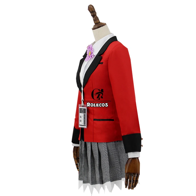 ROLECOS аниме Kakegurui Косплей Костюм Yumemite Yumemi компульсивный игрок косплей девушка