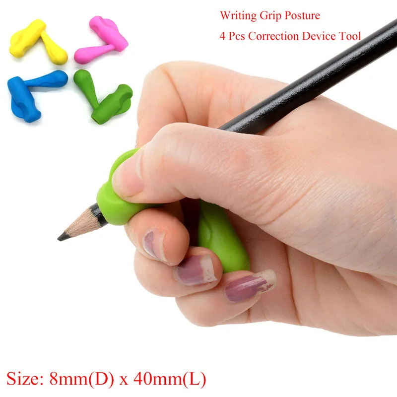4Pcs Children Pencil Holder Pen Writing Aid Grip School supplies Pencil