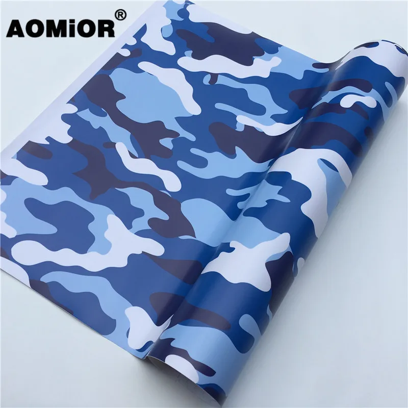 Blue Camo Vinyl Wrap Film (15)