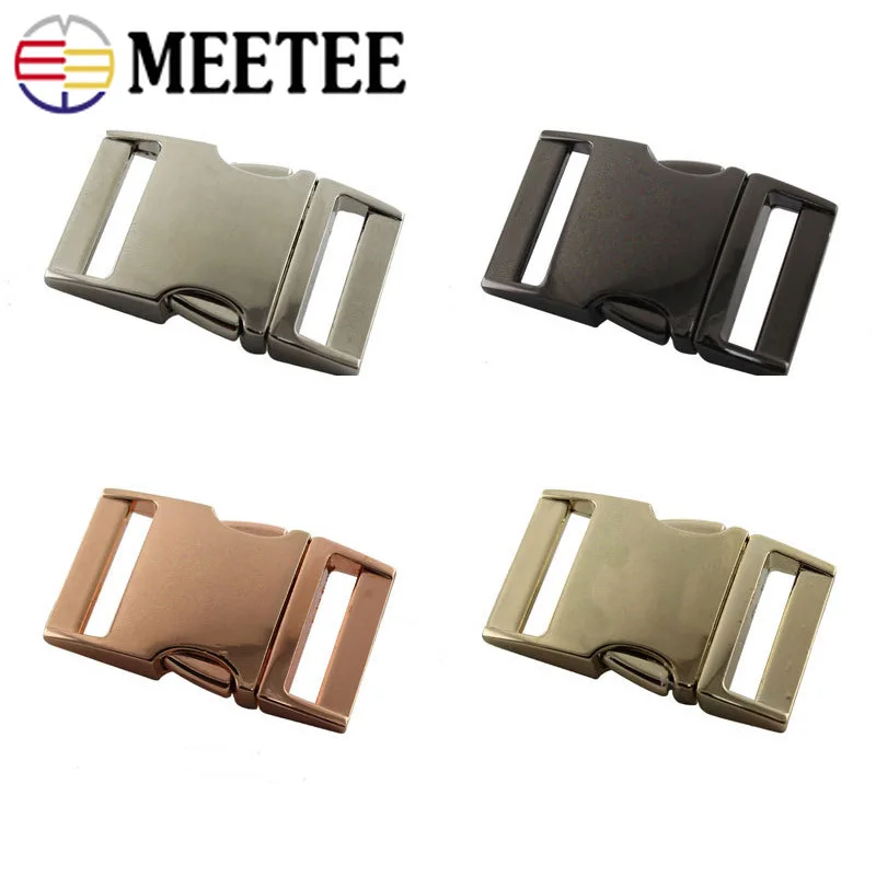 

Meetee 2pcs Metal Curved Side Release Buckle for 25mm Webbing Strap Backpack Bag Luggage Hook Belt DIY Accessories AP518