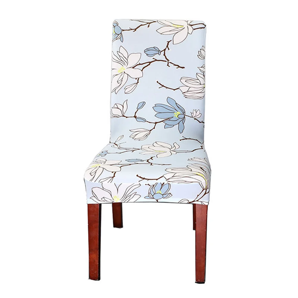 4pcs Floral Chair Cover Spandex High Quality Solid Color Stretch Elastic Anti-dirty Dining Removable Home Wedding Decor | Дом и сад