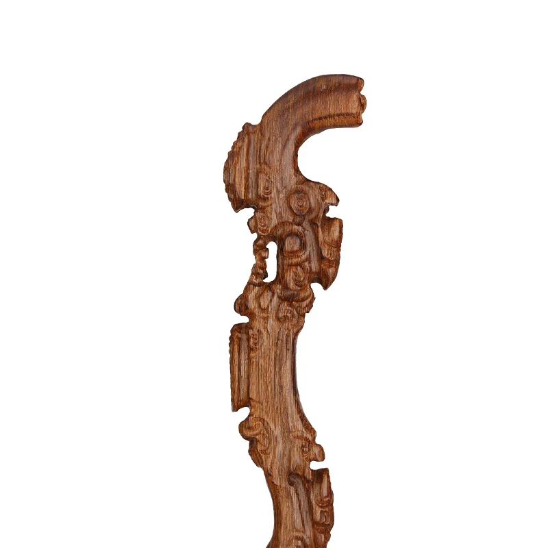 

Mahogany wood wooden crutch wings old crutches elderly cane retro new year birthday of Ganoderma lucidum